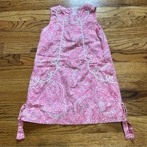Lilly Pulitzer Pink Paisley Sleeveless Dress 100% cotton Sz 5